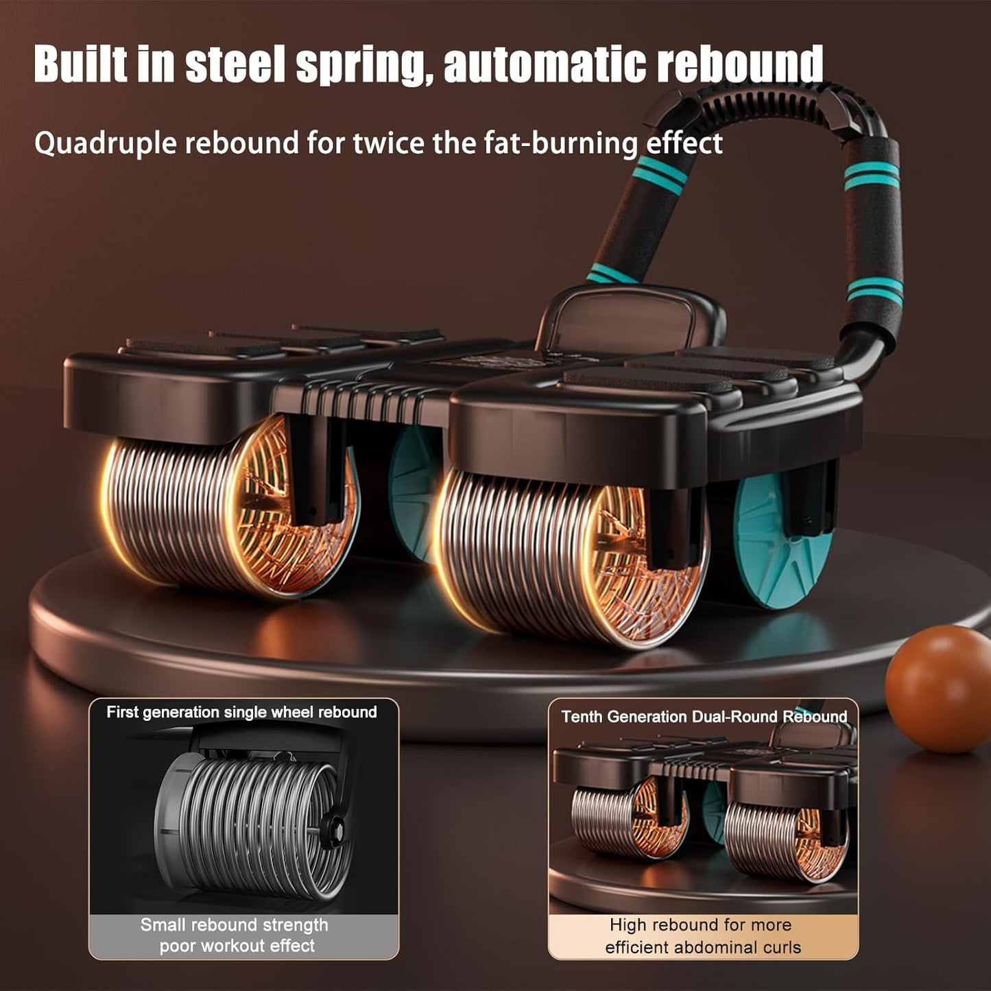 CoreBoost™ - Intelligent Auto-Rebound Ab Wheel