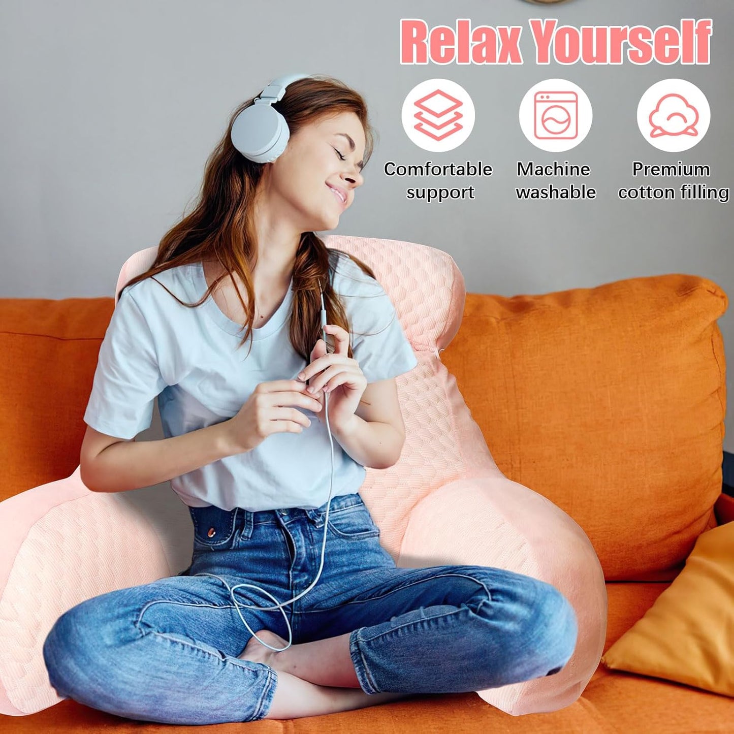 FluffEase™ - Sofa Fluffy Cushion Triangle Reading