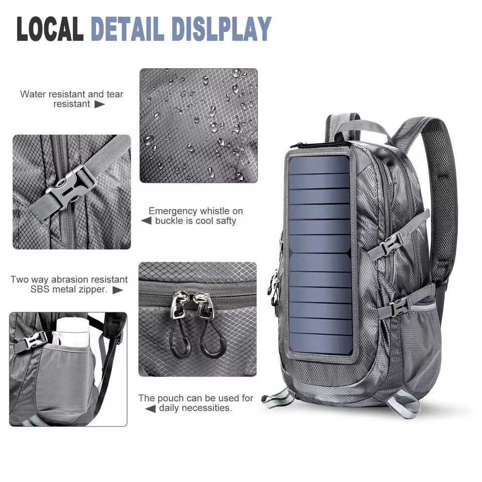 SunCharge™ - Solar-Powered Backpack